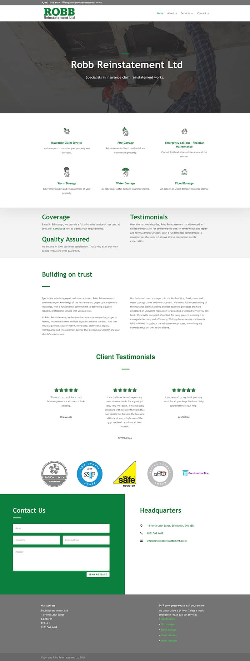 Robb Reinstatement website