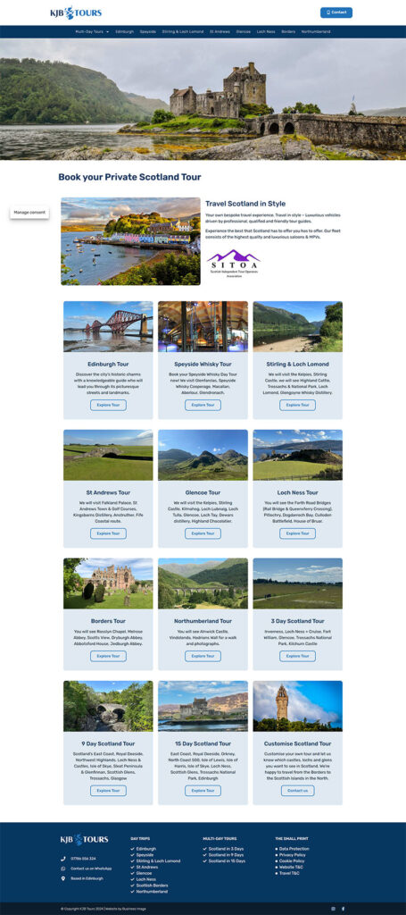 KJB Tours New website