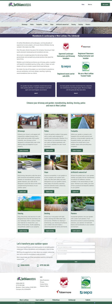 Lothian Monoblocks new website