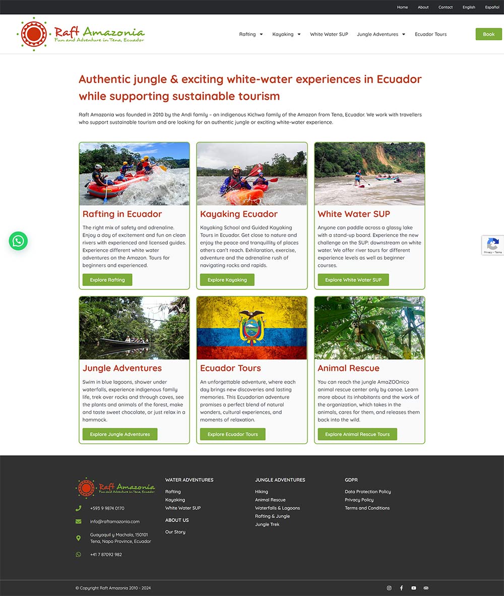 Raft Amazonia new website