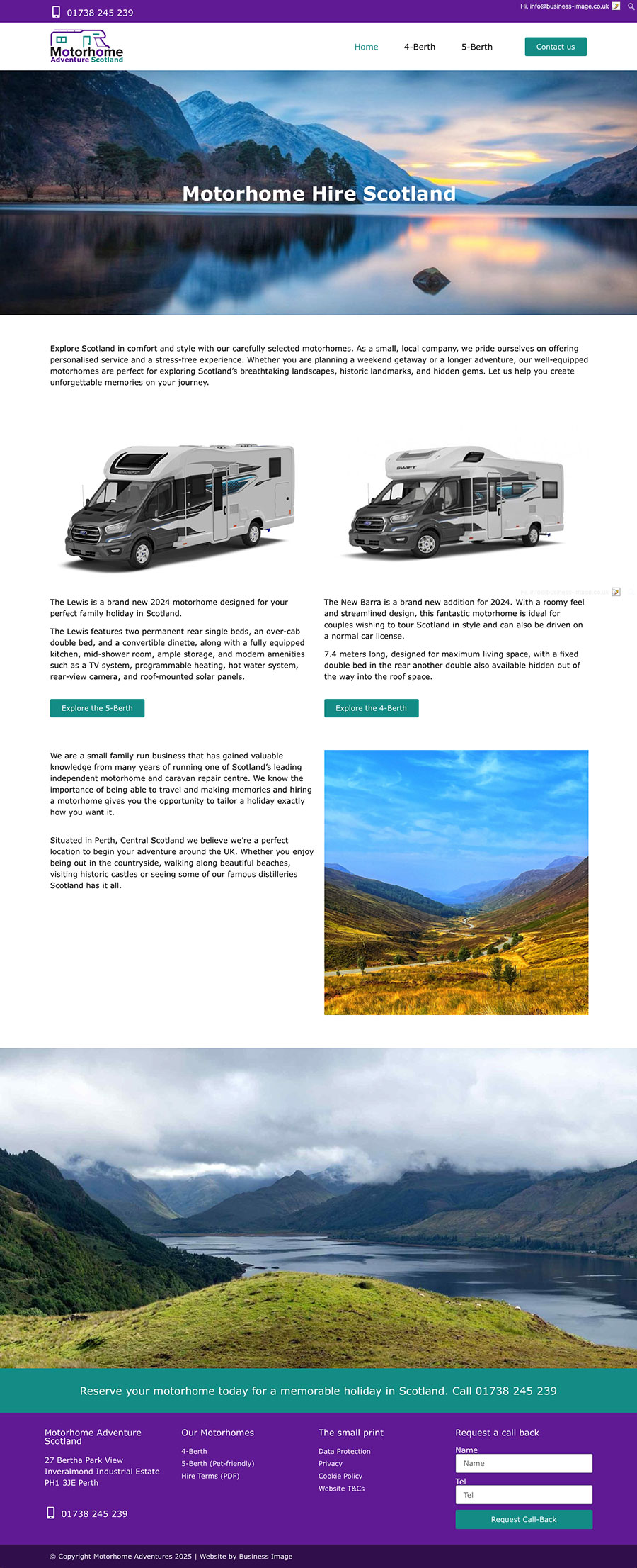 New Website Motorhome Adventure Scotland