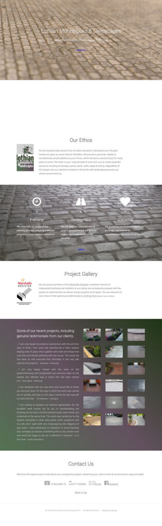 Lothian Monoblocks Old website