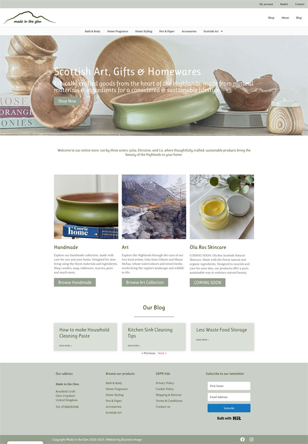 Made in the Glen new website