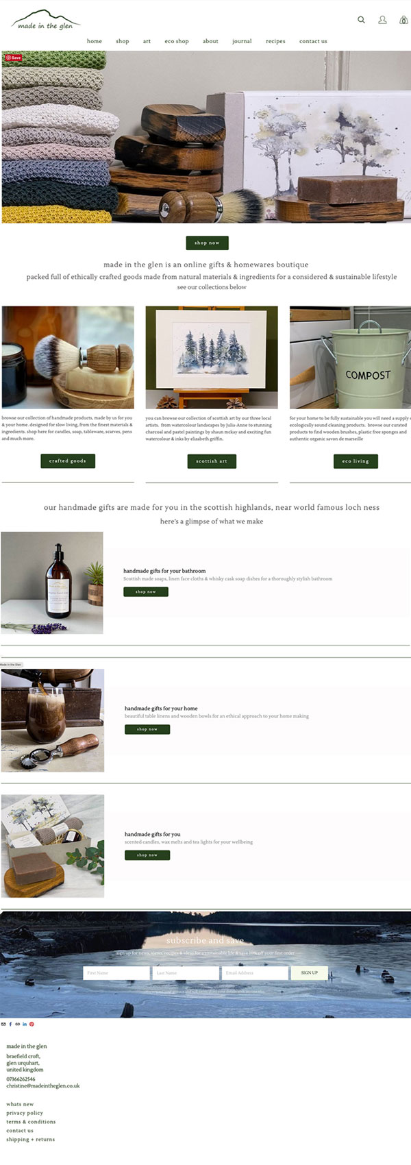 Made in the Glen old website