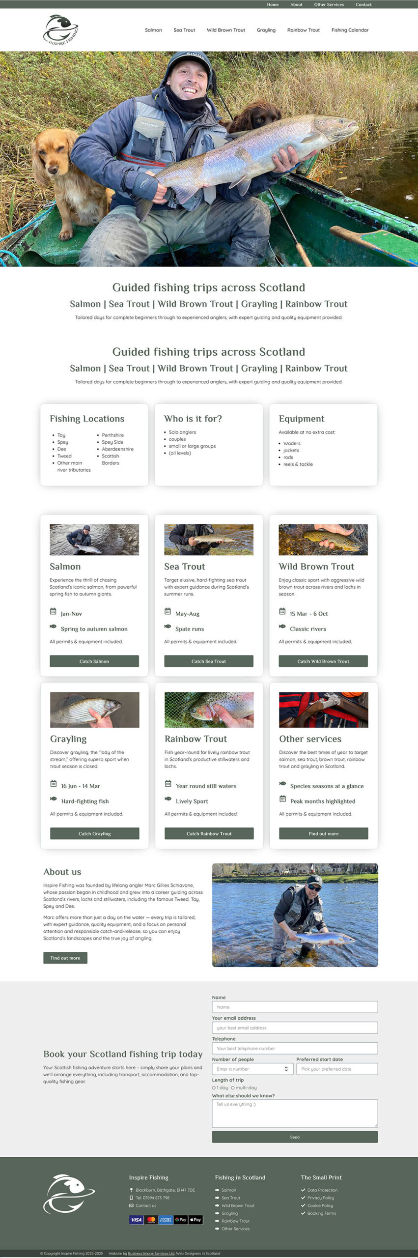 Inspire Fishing New Website