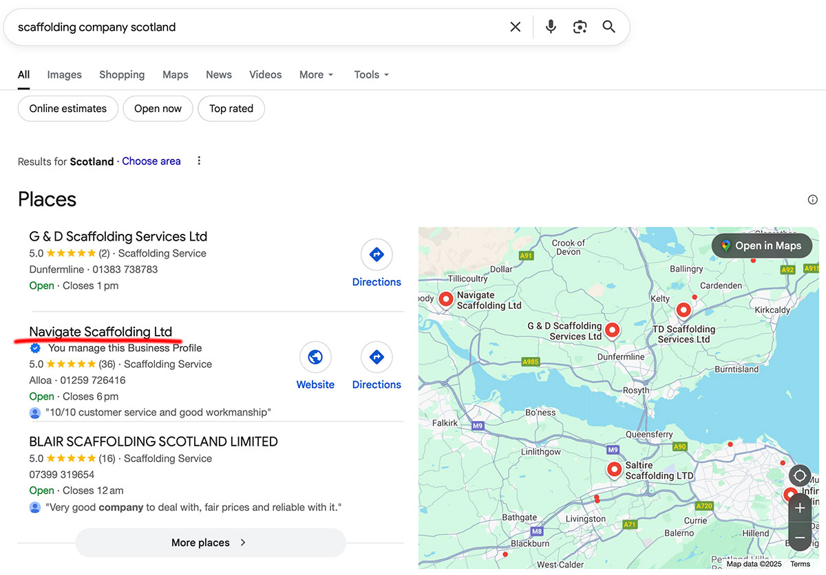 generic google search using keywords