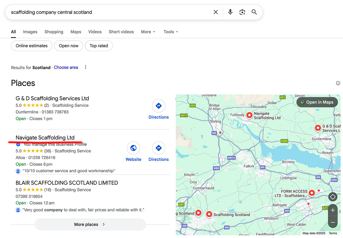 generic google search using keywords