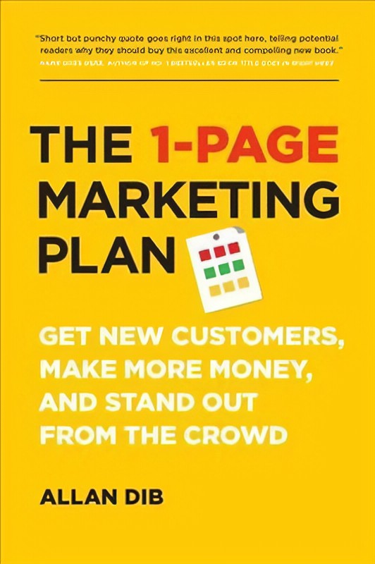 1-page marketing plan book