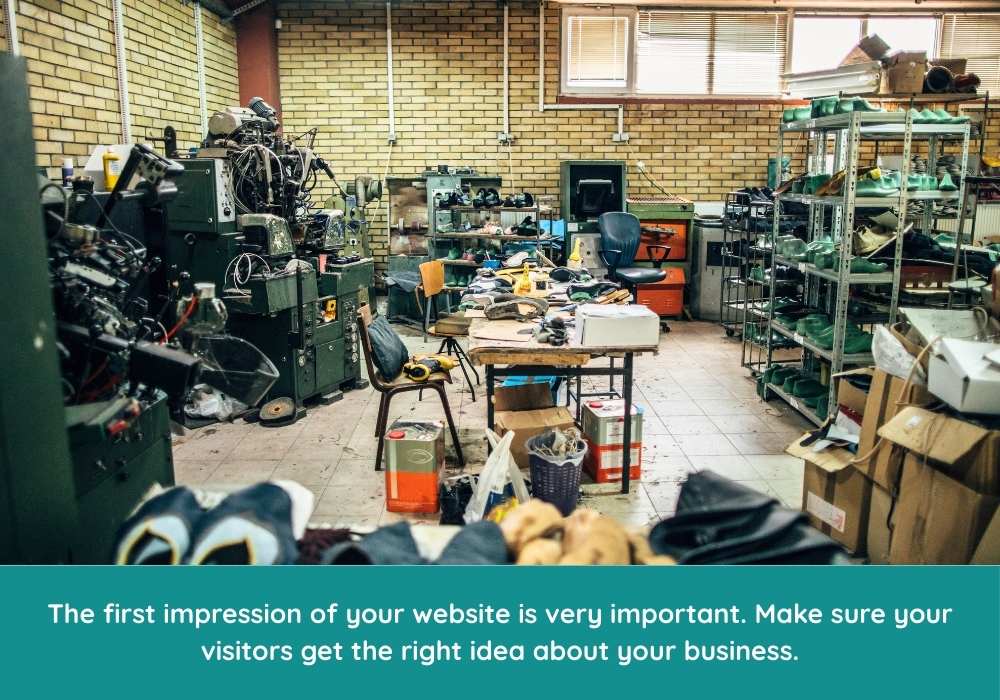 the first impression of your website is super important