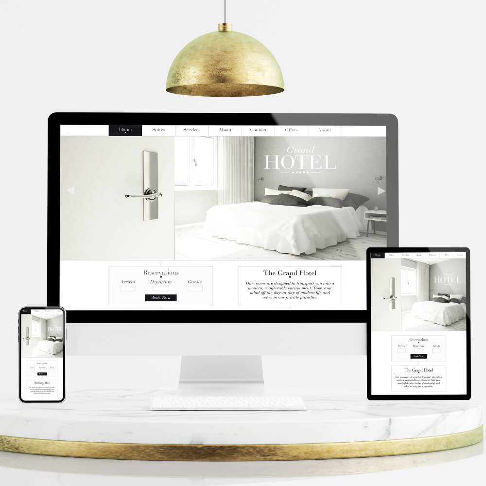 website mockup for local business
