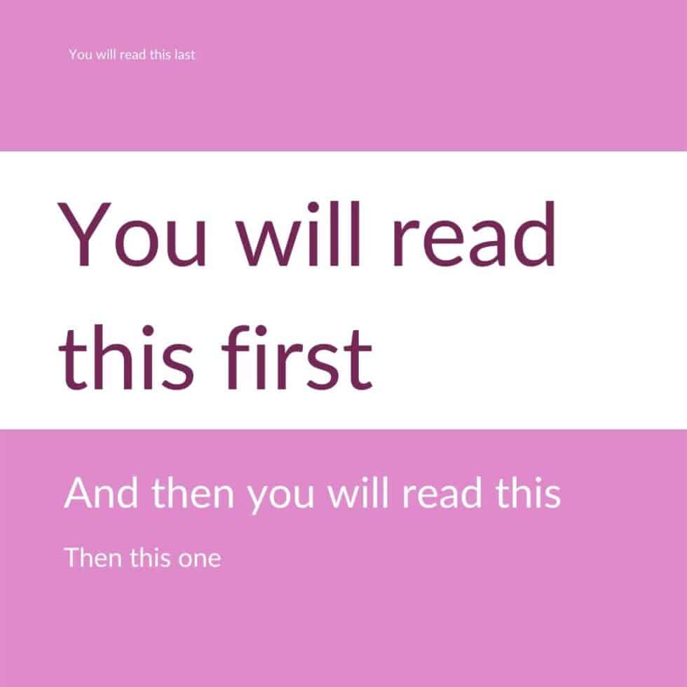 You will read this first