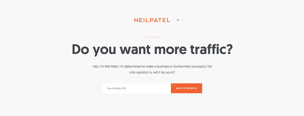 neil patel website example