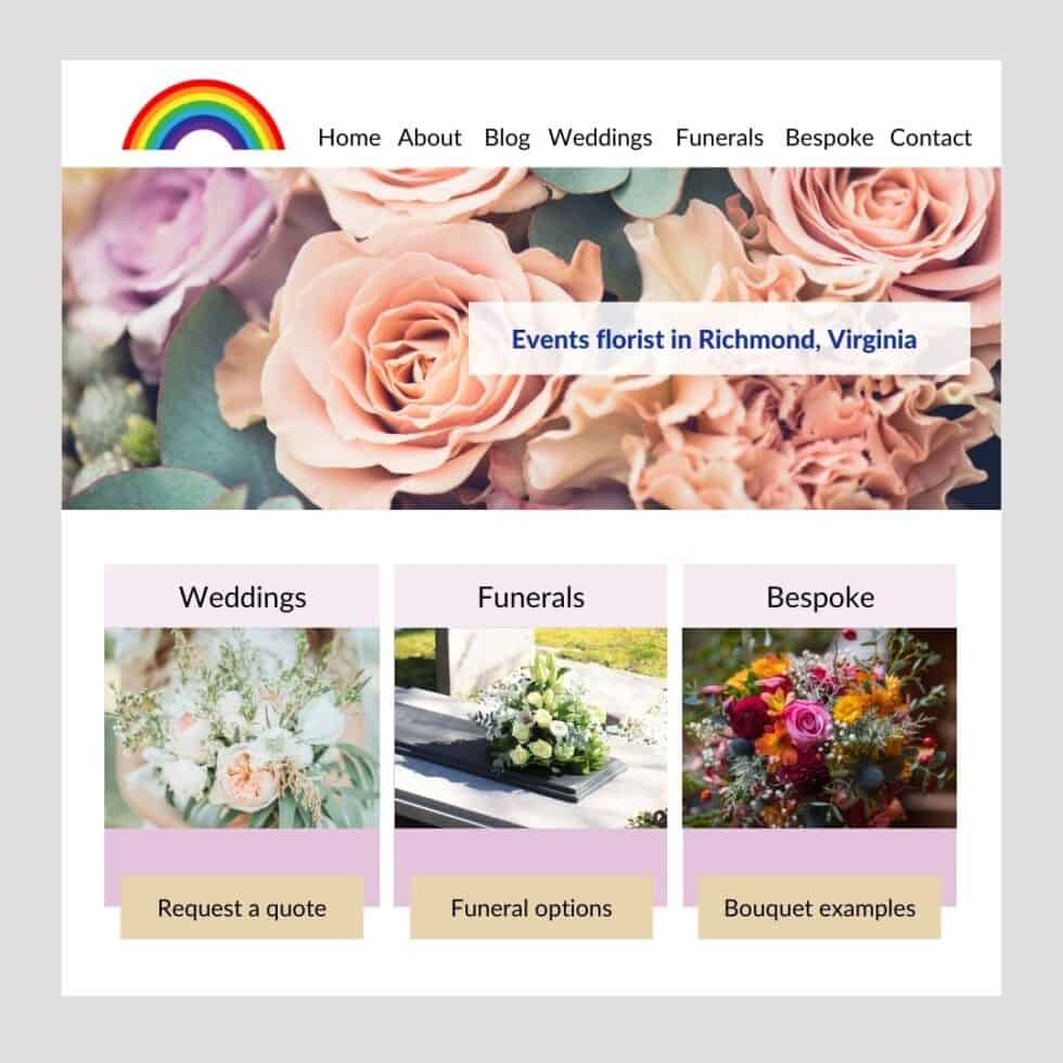 service buckets on your website homepage