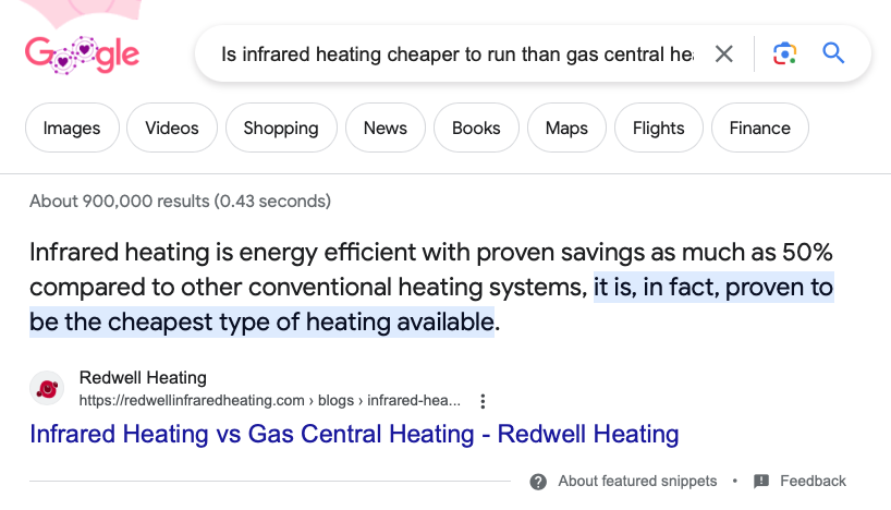 featured snippet