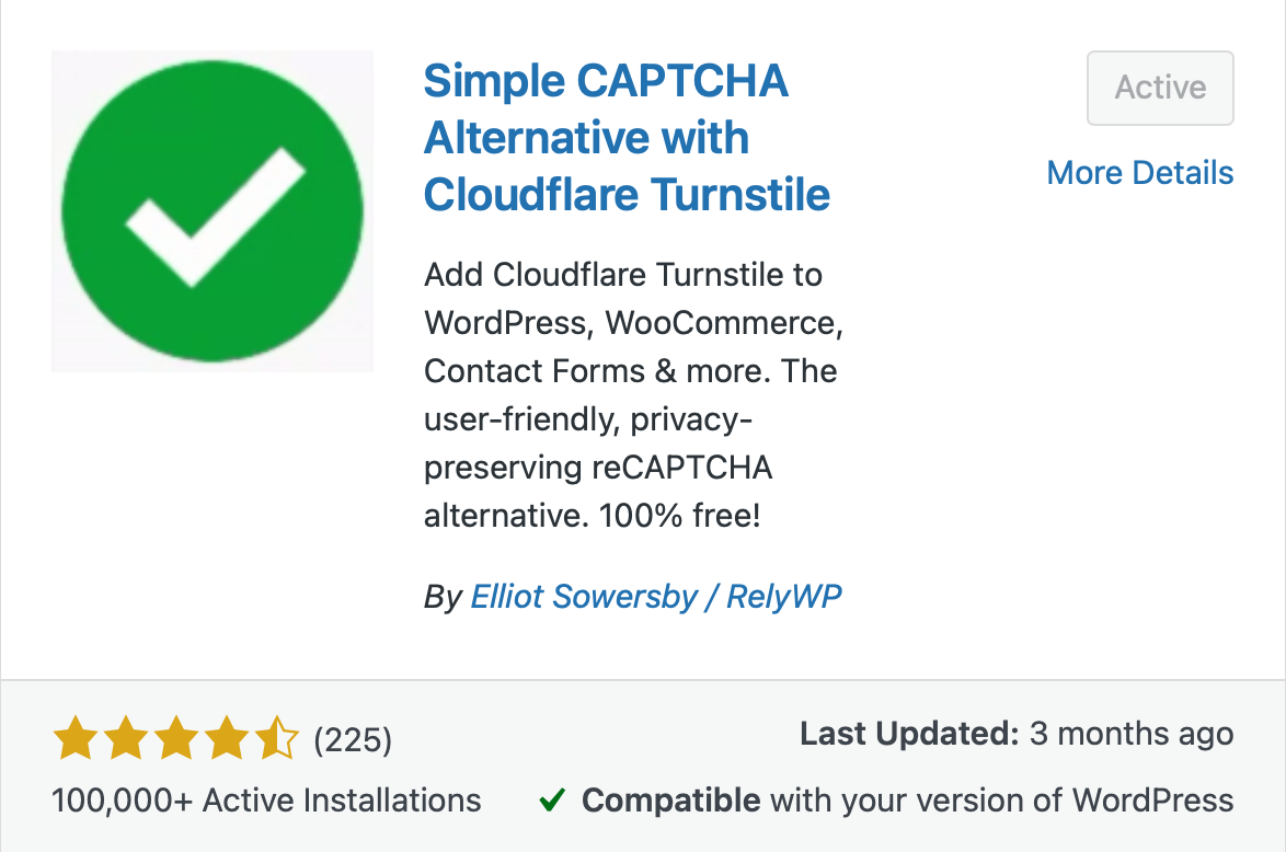 cloudflare turnstile wordpress plugin