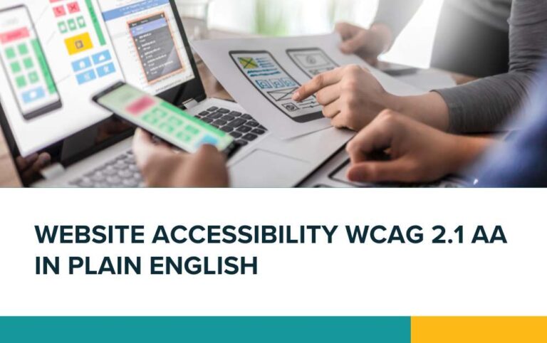 Website accessibility WCAG 2.1 AA in Plain English