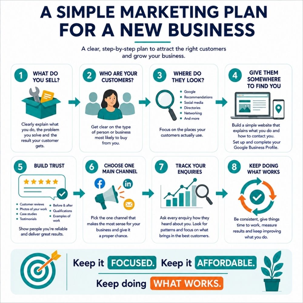 a simple marketing plan for a new business