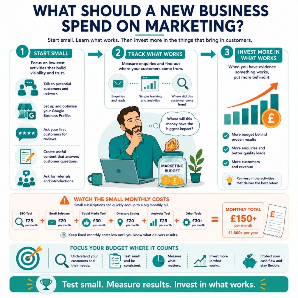 what should a new business spend on marketing