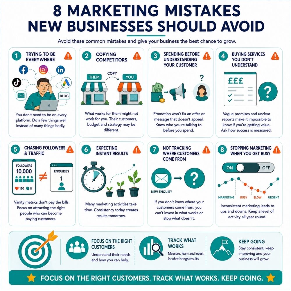 marketing mistakes new businesses should avoid
