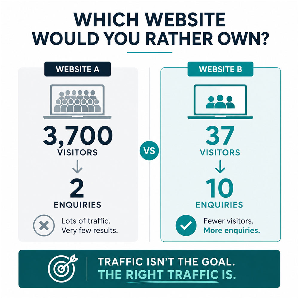 website traffic vs conversions