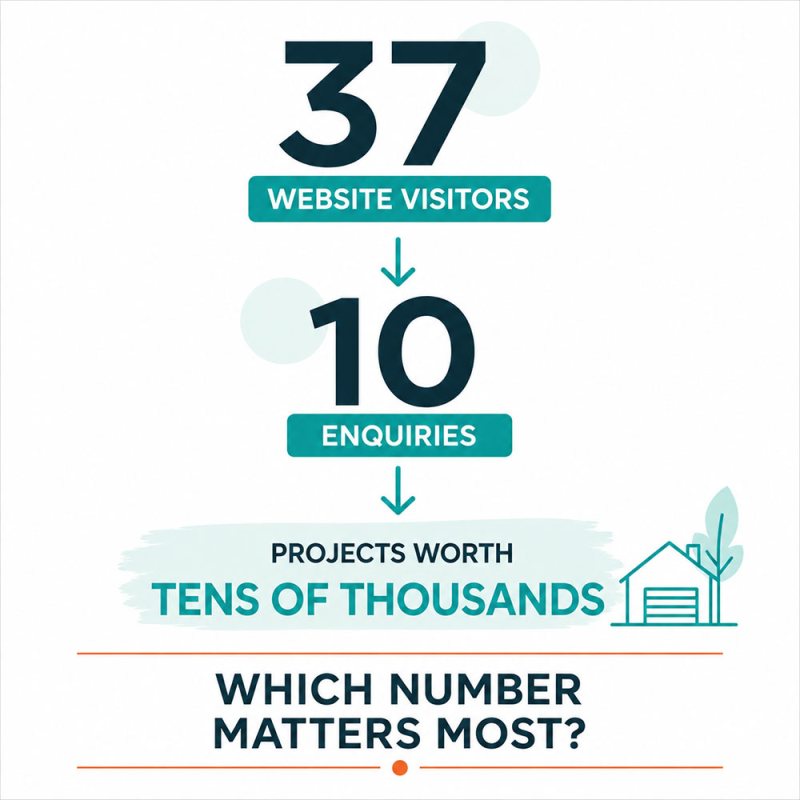 website visitors vs website enquiries