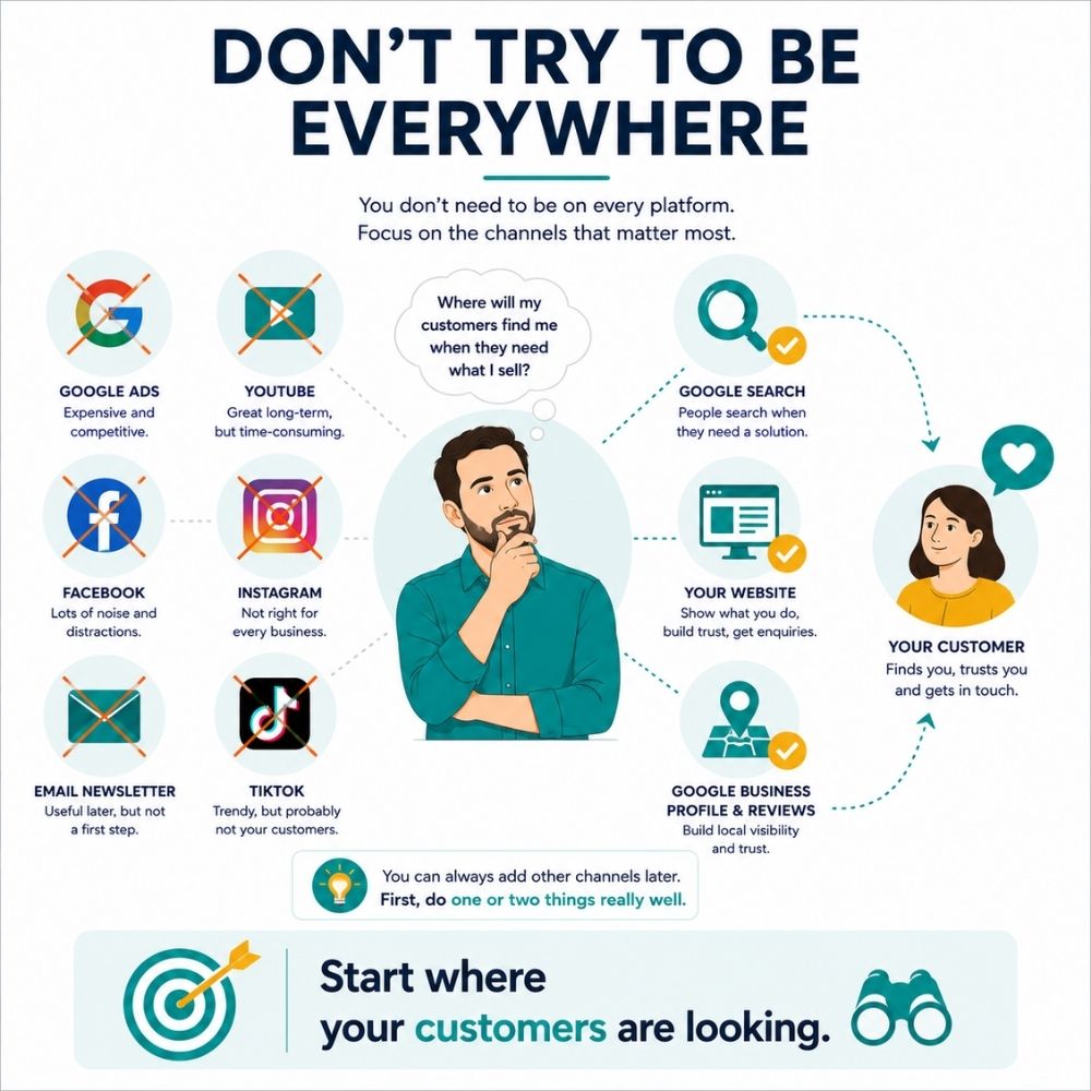 dont try to be everywhere