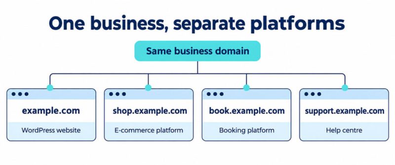 Business domain and subdomain examples