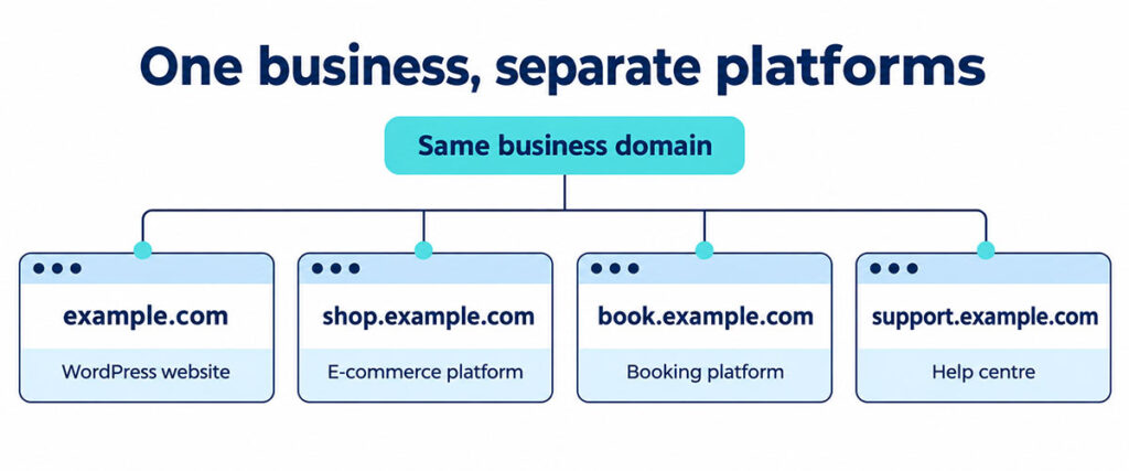 Business domain and subdomain examples
