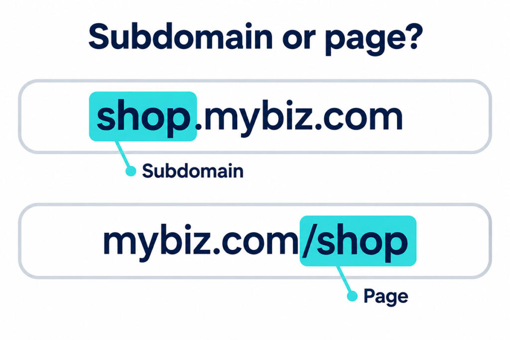 Sub Domain or page